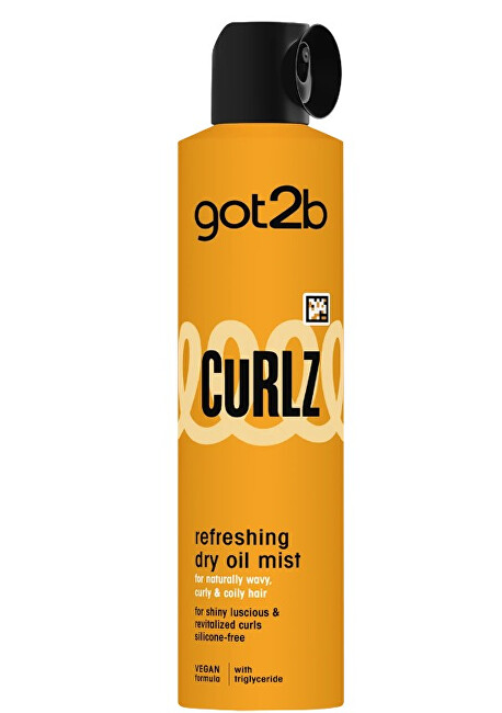 got2b Curlz Spray - Osvěžuj&iacute;c&iacute; such&aacute; olejov&aacute; mlha Plaukų formavimo priemonė Moterims