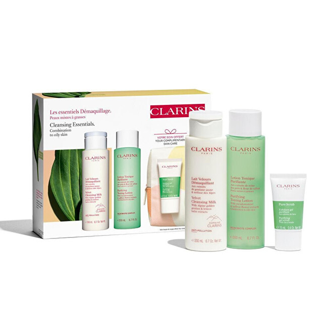 Clarins Gift set of cleansing care for mixed and oily skin Premium Cleansing Set Moterims