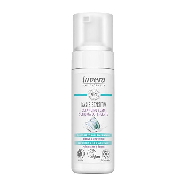 Lavera Basis Sensitiv Cleansing Foam 150 ml 150ml makiažo valiklis