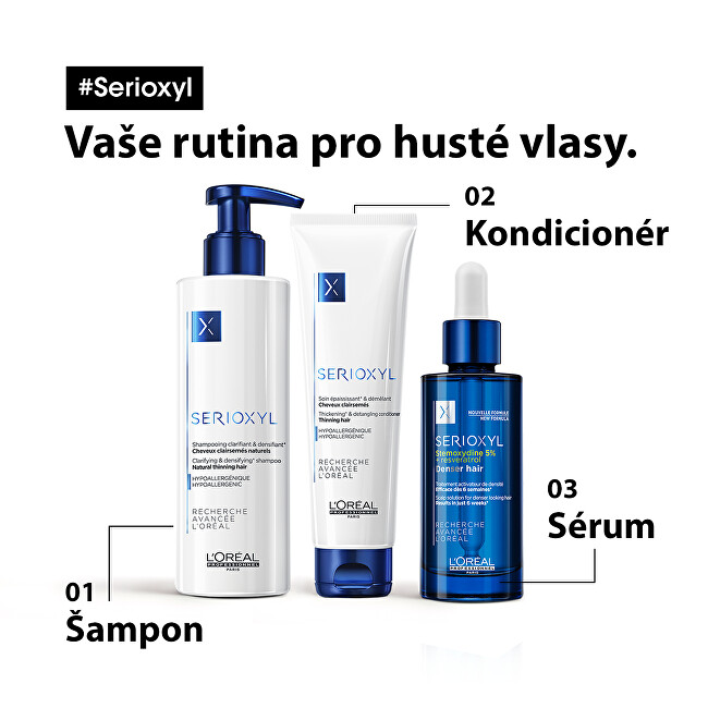 L&acute;Or&eacute;al Professionnel Serioxyl (Serum Denser Hair ) 90 ml 90ml atstatomoji plaukų priežiūros priemonė