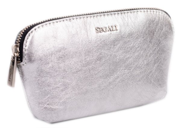 SEGALI Leather bag etue A4 Silver kosmetinė