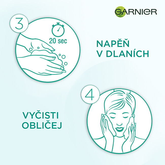 Garnier Cleansing skin foam Skin Natura l s (Hyaluronic Aloe Foam) 150 ml 150ml makiažo valiklis