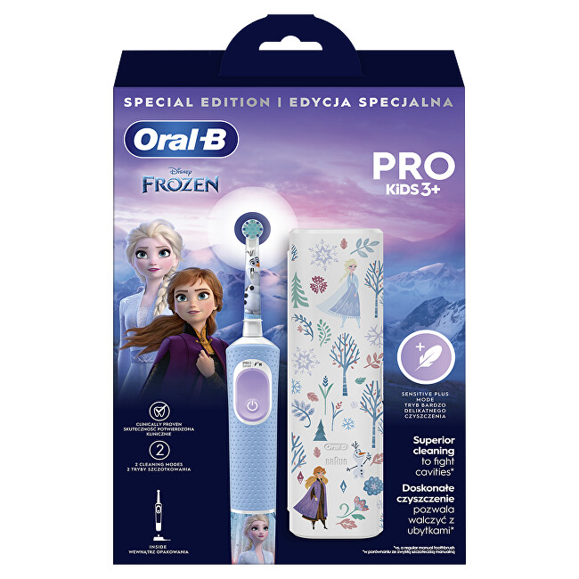 Oral B Vitality Pro Kids Frozen Electric Toothbrush with Travel Case dantų &scaron;epetėlis