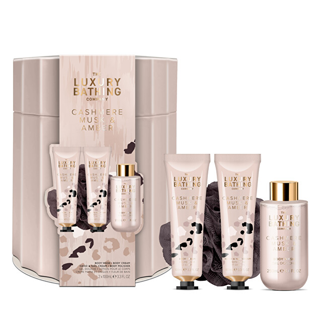 Grace Cole Gift set in a tin box Cashmere, Musk & Amber 4 pcs Vonios ir du&scaron;o priemonė Moterims