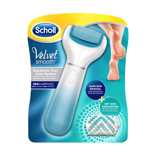 Scholl Velvet Smooth Electric Foot File and Medium Rough Rotating Head with Marine Minerals Unisex