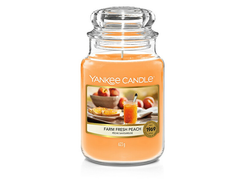 Yankee Candle Aromatic candle Classic large Farm Fresh Peach 623 g Unisex