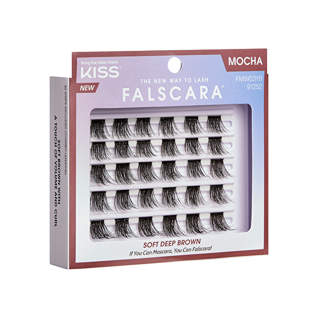 Kiss Falscara Multi Wisps (Mocha) 24 pcs. dirbtinės blakstienos