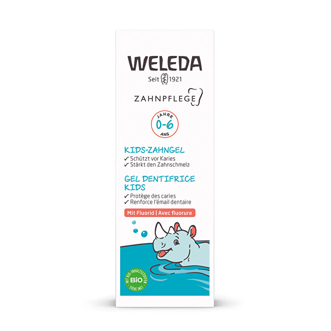Weleda Children&acute;s dental gel with fluoride 50 ml 50ml Dantų emalį stiprinanti priemonė