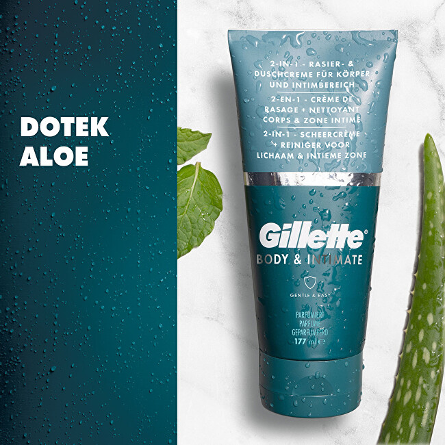 Gillette Body & Intimate Shave Cream + Cleanser 2in1 177 ml 177ml priemonė skutimuisi