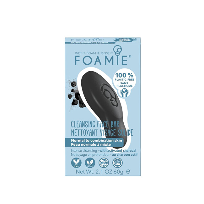Foamie Pleťová péče for normal to combination skin Too Coal to Be True ( Clean sing Face Bar) 60 g Moterims