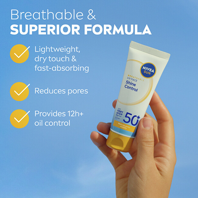 Nivea Protective face cream Shine Control SPF 50+ 40 ml 40ml veido apsauga