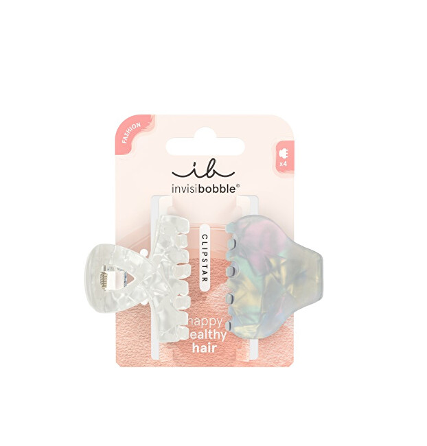Invisibobble Hair clip Clipstar Pearly Frost M 2 pcs Moterims