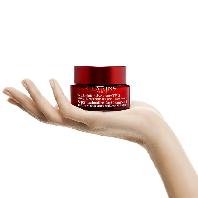 Clarins Day cream for mature skin SPF 15 ( Super Restorative Day Cream) 50 ml 50ml vietinės priežiūros priemonė