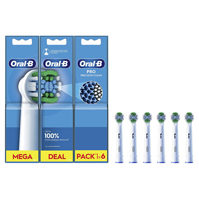 Oral B Precision Clean EB20 replacement brush heads 6 pcs. Unisex