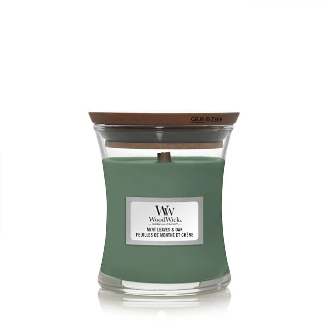 WoodWick Scented candle vase small Mint Leaves & Oak 85 g Unisex