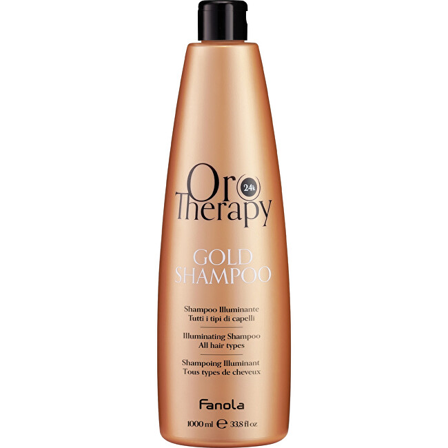 Fanola Brightening shampoo Oro Therapy Gold Shampoo 1000ml &scaron;ampūnas