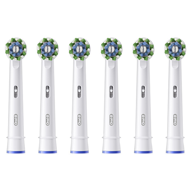 Oral B Cross Action White EB50 replacement brush heads 6 pcs. dantų &scaron;epetėlis