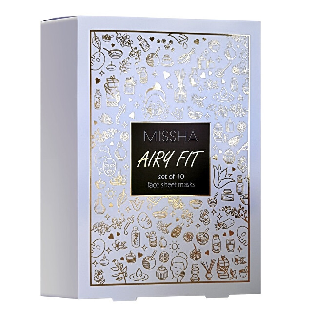 Missha Airy Fit Mask Set 10 pcs. Drėkinamasis veido kremas Moterims