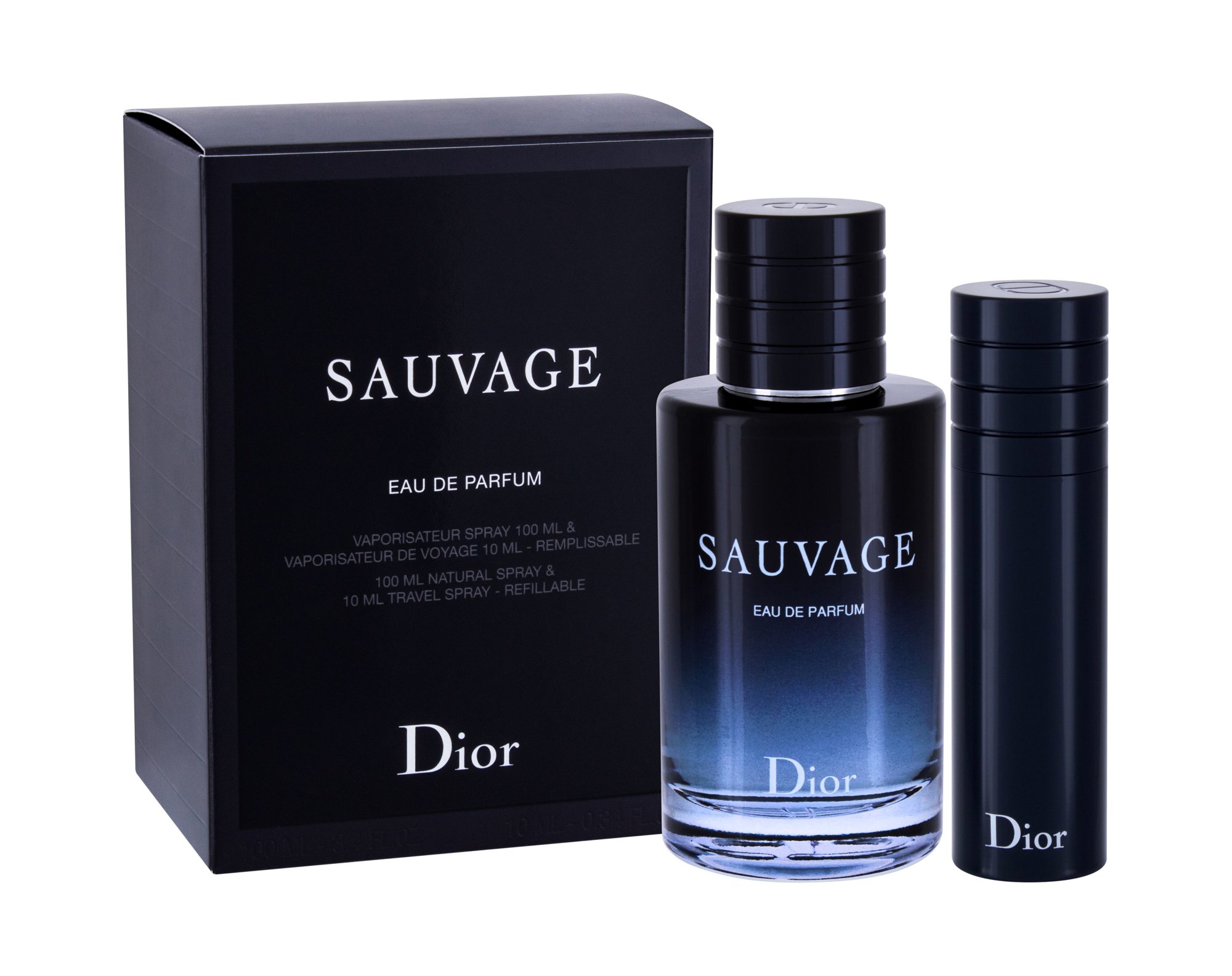 Christian Dior Sauvage 100ml Edp 100 ml + Edp 10 ml Refillable Kvepalai Vyrams EDP Rinkinys