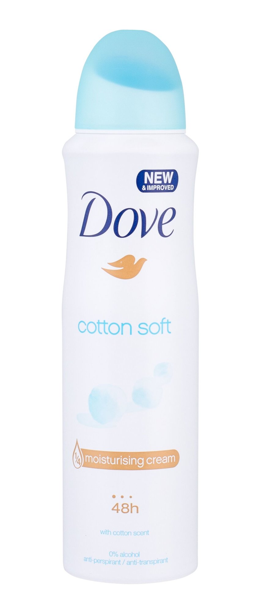 Dove Cotton Soft 150ml antipersperantas (Pažeista pakuotė)
