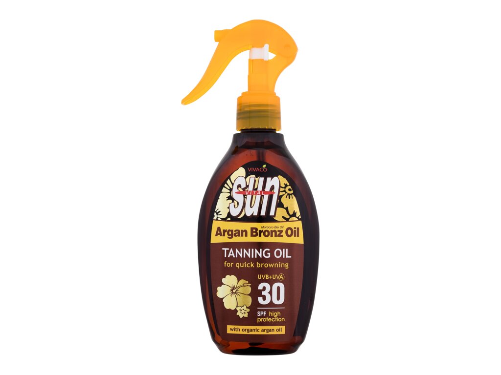 Vivaco Sun Argan Bronz Oil Tanning Oil Kūno losjonas nuo saulės 200 ml Damaged box