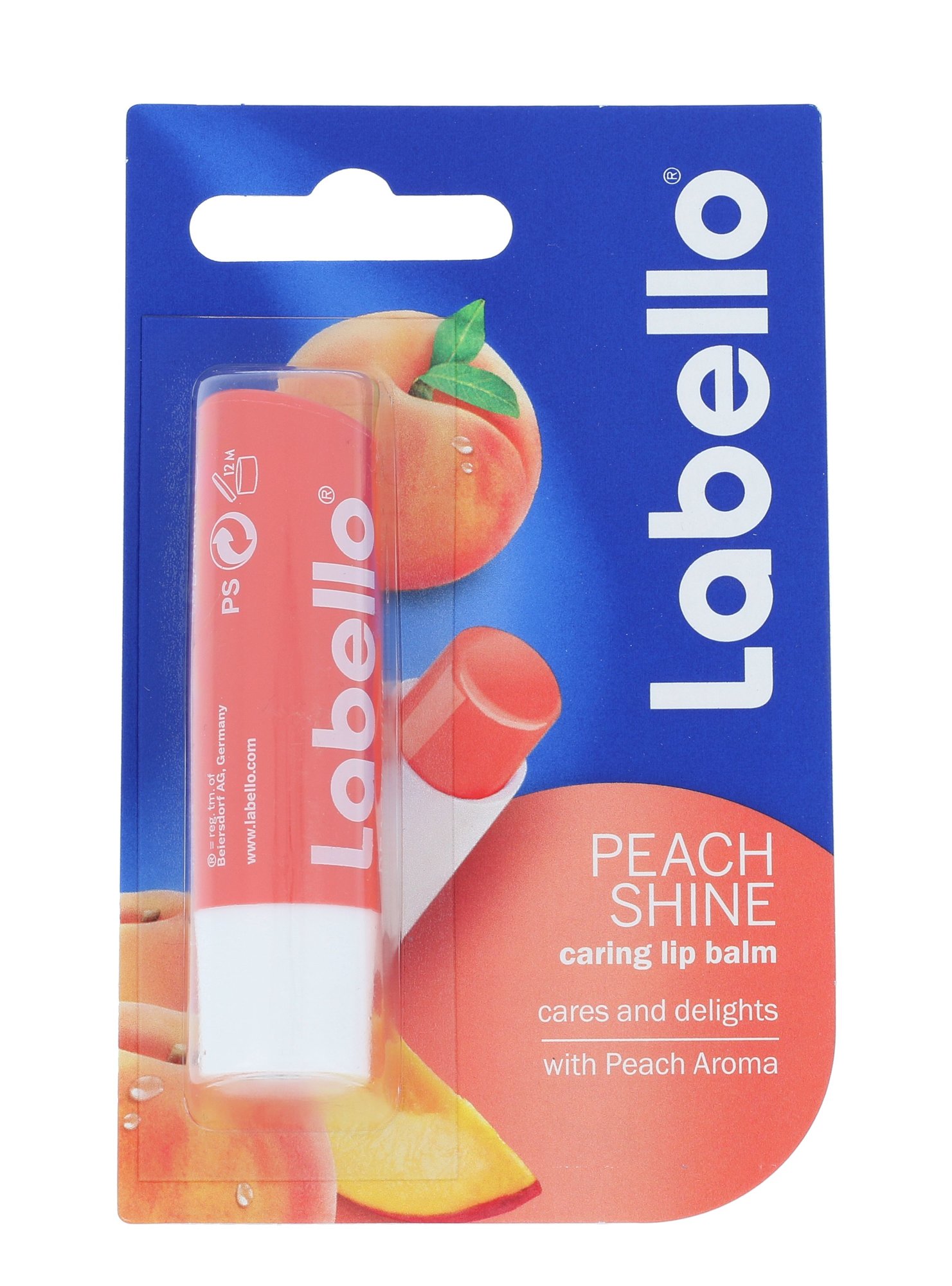 Labello Peach Shine lūpų balzamas