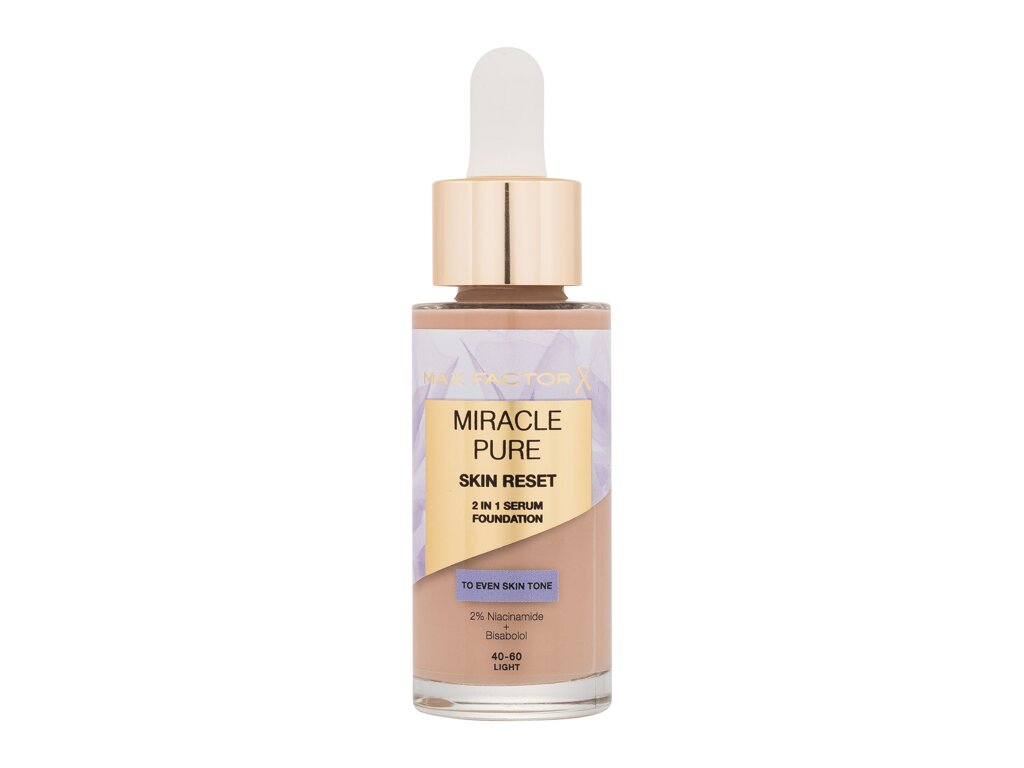 Max Factor Miracle Pure Skin Reset 2in1 Serum Foundation makiažo pagrindas