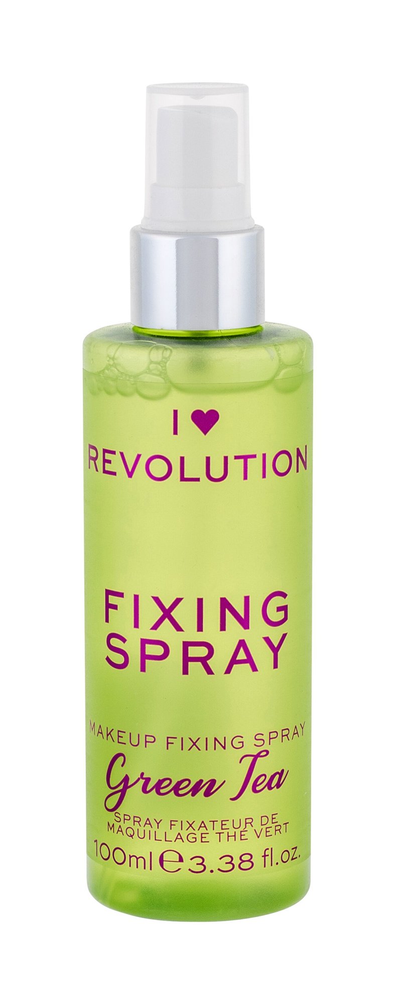 Makeup Revolution London I Heart Revolution Fixing Spray 100ml makiažo fiksatorius (Pažeista pakuotė)