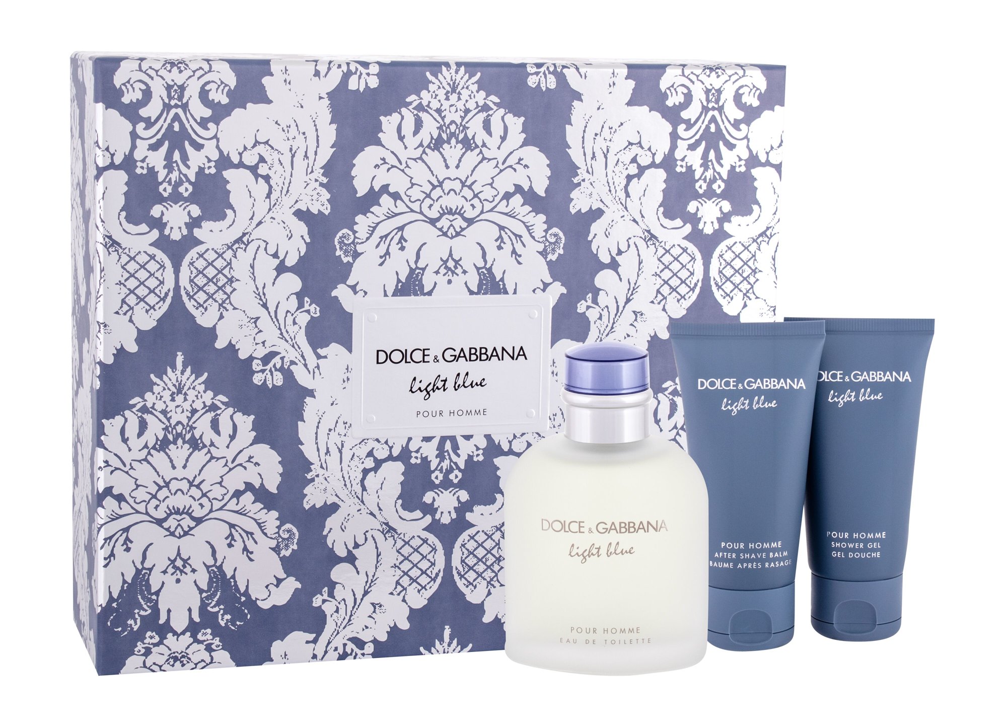 Dolce&Gabbana Light Blue Pour Homme 125ml Edt 125 ml + Aftershave Balm 50 ml + Shower Gel 50 ml Kvepalai Vyrams EDT Rinkinys