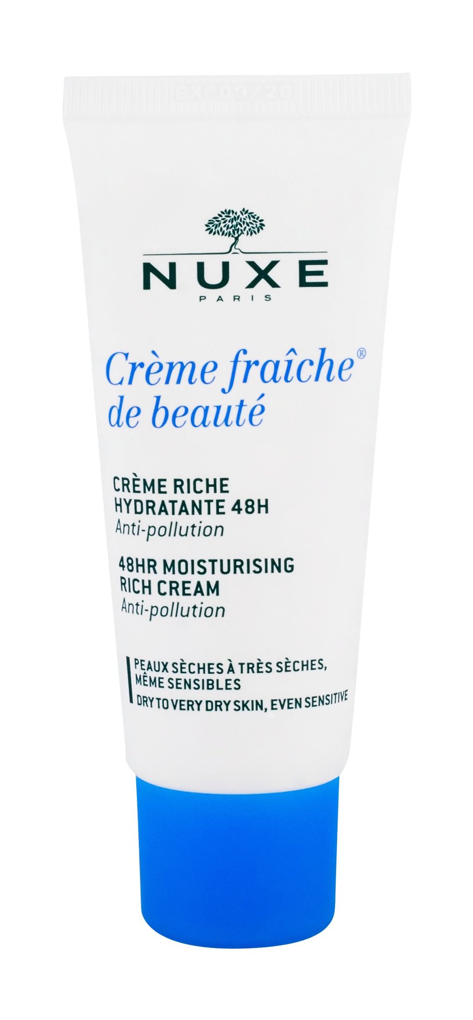 Nuxe Creme Fraiche de Beauté 48HR Moisturising Cream 30ml dieninis kremas Testeris