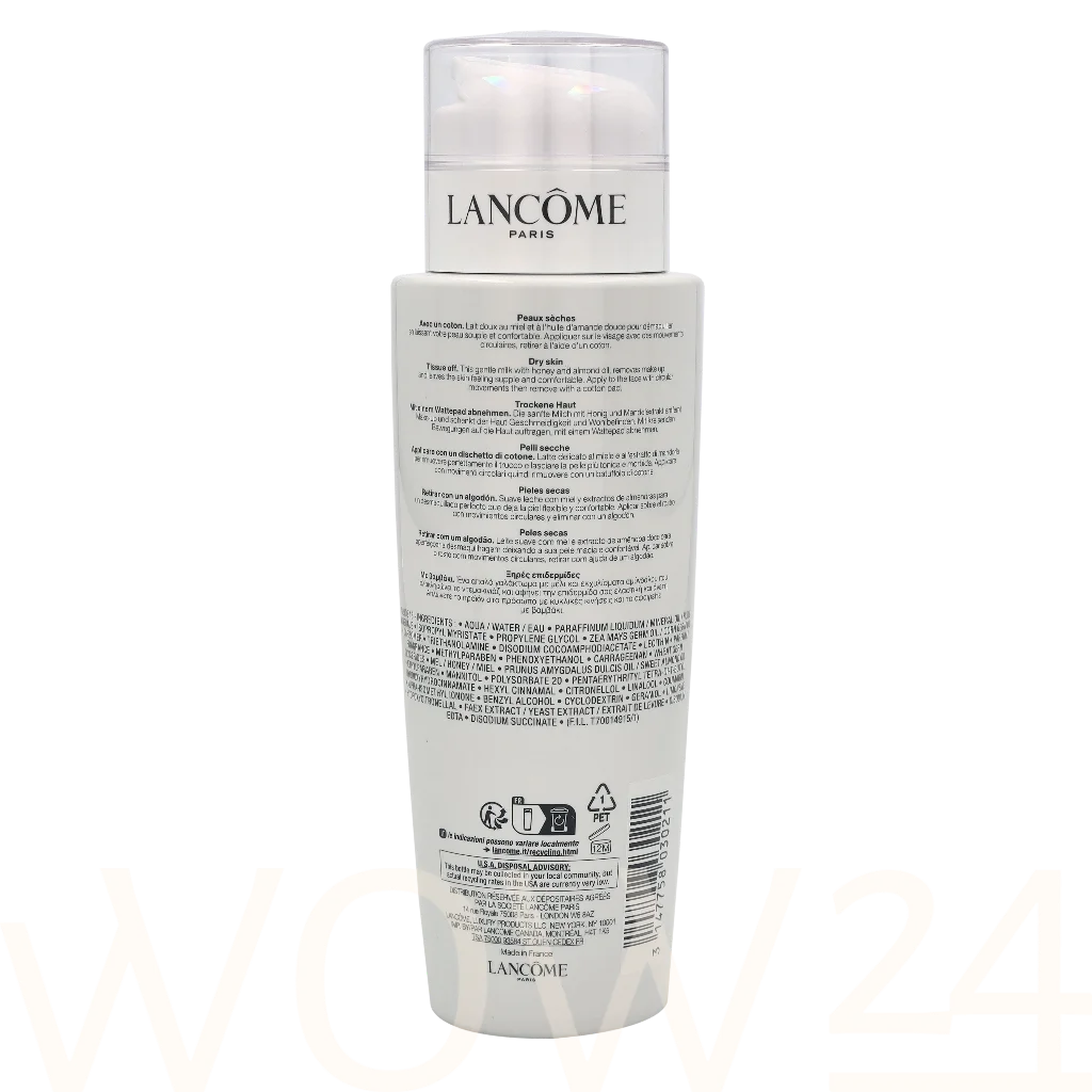 Lancome Lancome Lait Galatee Confort Makeup Remover Milk 400 ml akių makiažo valiklis
