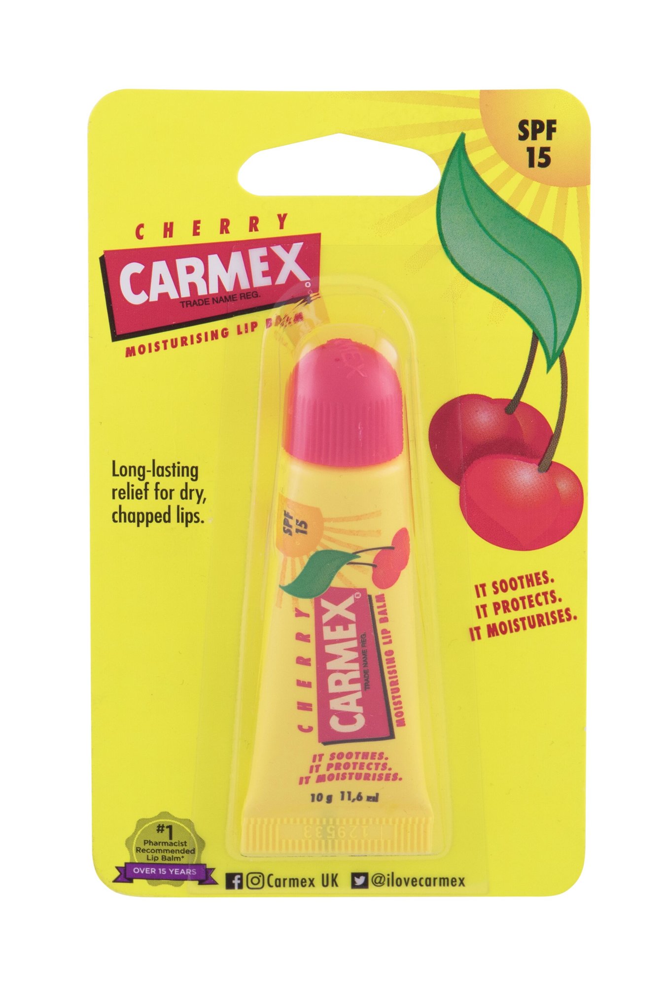 Carmex Cherry 10g lūpų balzamas (Pažeista pakuotė)