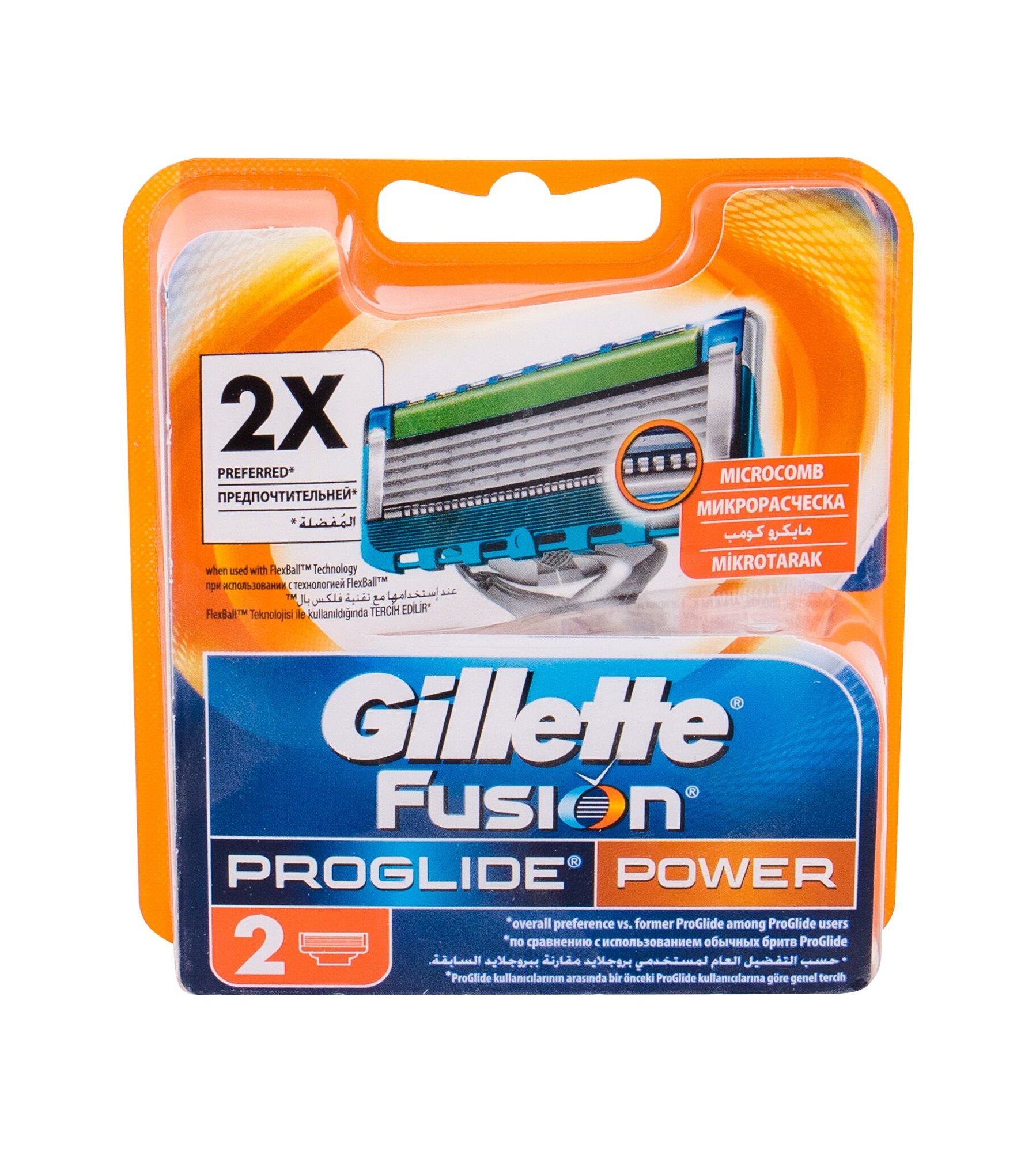 Gillette Fusion Proglide Power 2vnt skustuvo galvutė (Pažeista pakuotė)