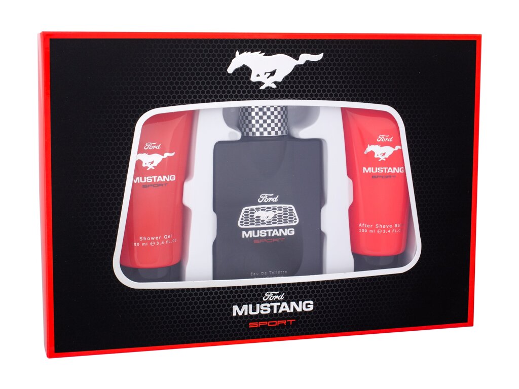 Ford Mustang Mustang Sport Eau De Toilette 100 ml Edt 100 ml + Shower gel 100 ml + Aftershave balm 100 ml Damaged box Set