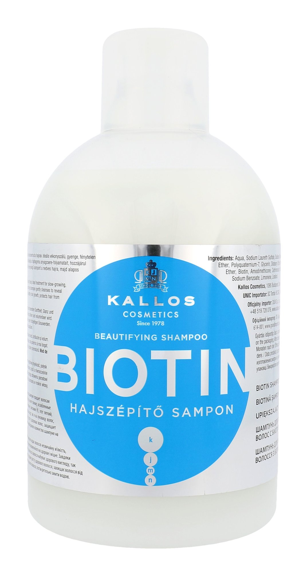 Kallos Cosmetics Biotin Biotin 1000ml šampūnas (Pažeista pakuotė)