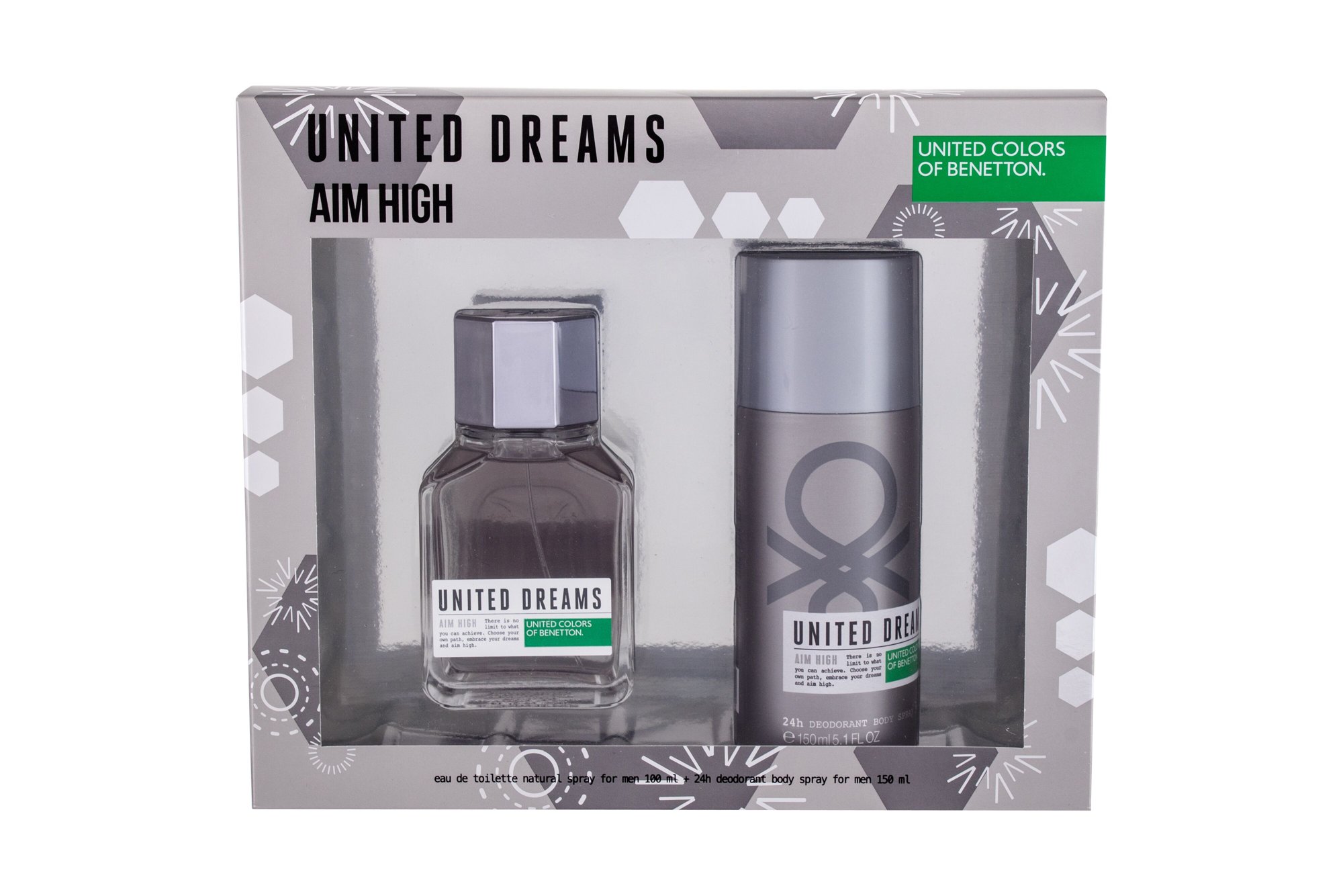 Benetton United Dreams Aim High 100ml Edt 100 ml + Deodorant 150 ml Kvepalai Vyrams EDT Rinkinys