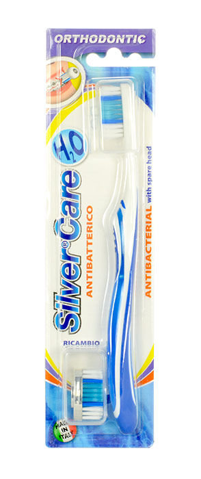 SilverCare Antibacterial Care H2O Orthodontic dantų šepetėlis