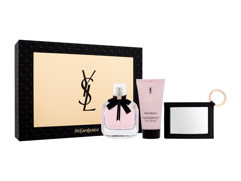 Yves Saint Laurent Mon Paris Eau De Parfum 90 ml Edp 90 ml + Body Lotion 50 ml + Mirror Set
