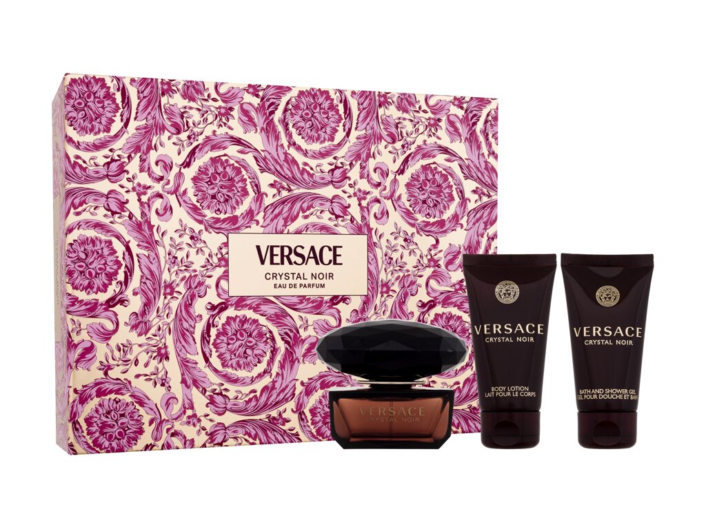 Versace Crystal Noir Eau De Parfum 50 ml Edp 50 ml + Body Lotion 50 ml + Shower Gel 50 ml Set