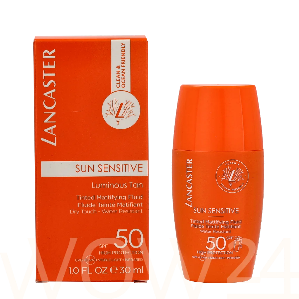 Lancaster Lancaster Sun Sensitive Tinted Mattifying Fluid SPF50 30 ml natūrali veido odos priežiūros priemonė