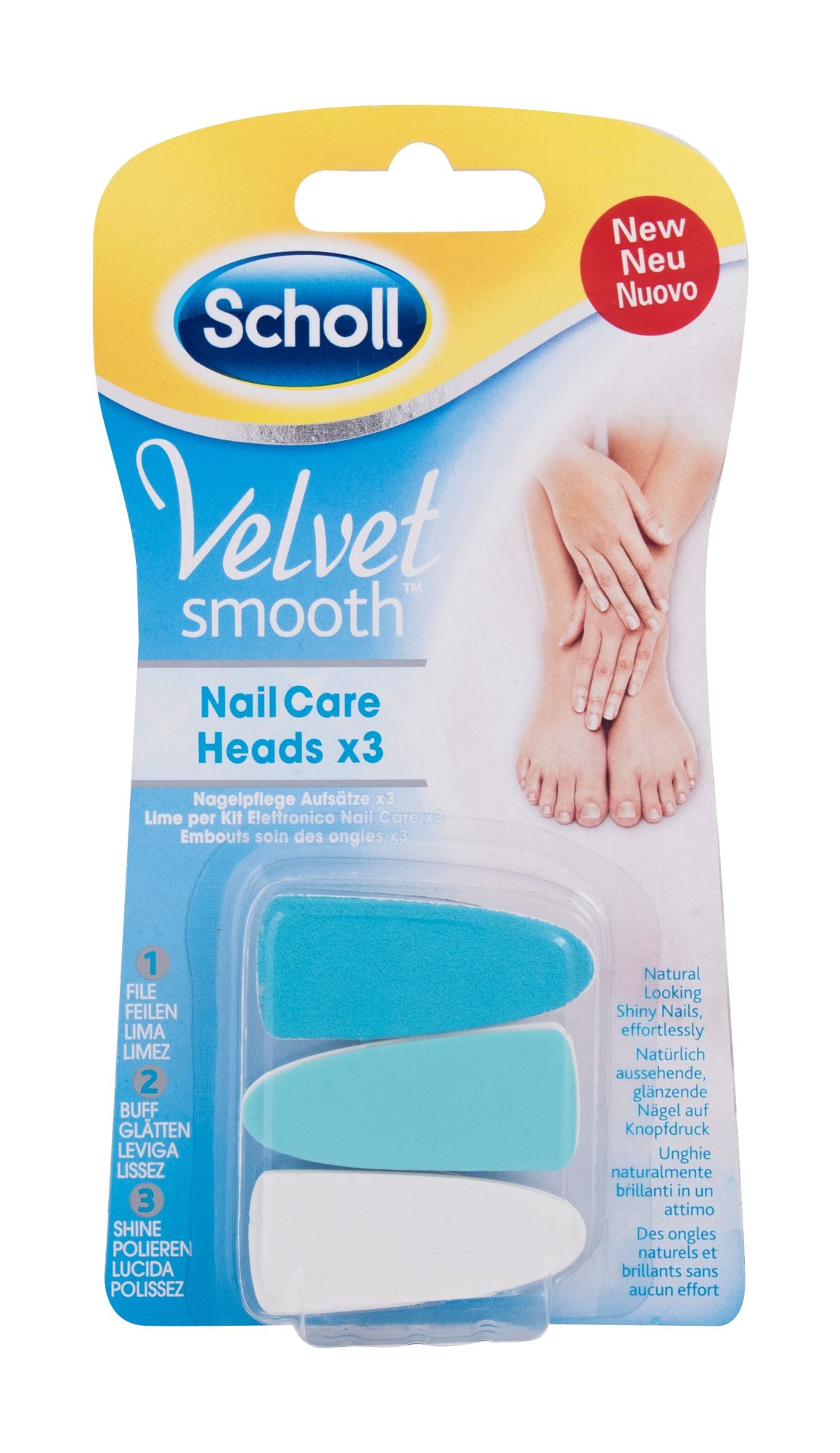 Scholl Velvet Smooth Nail Care Heads Pedikiūrui