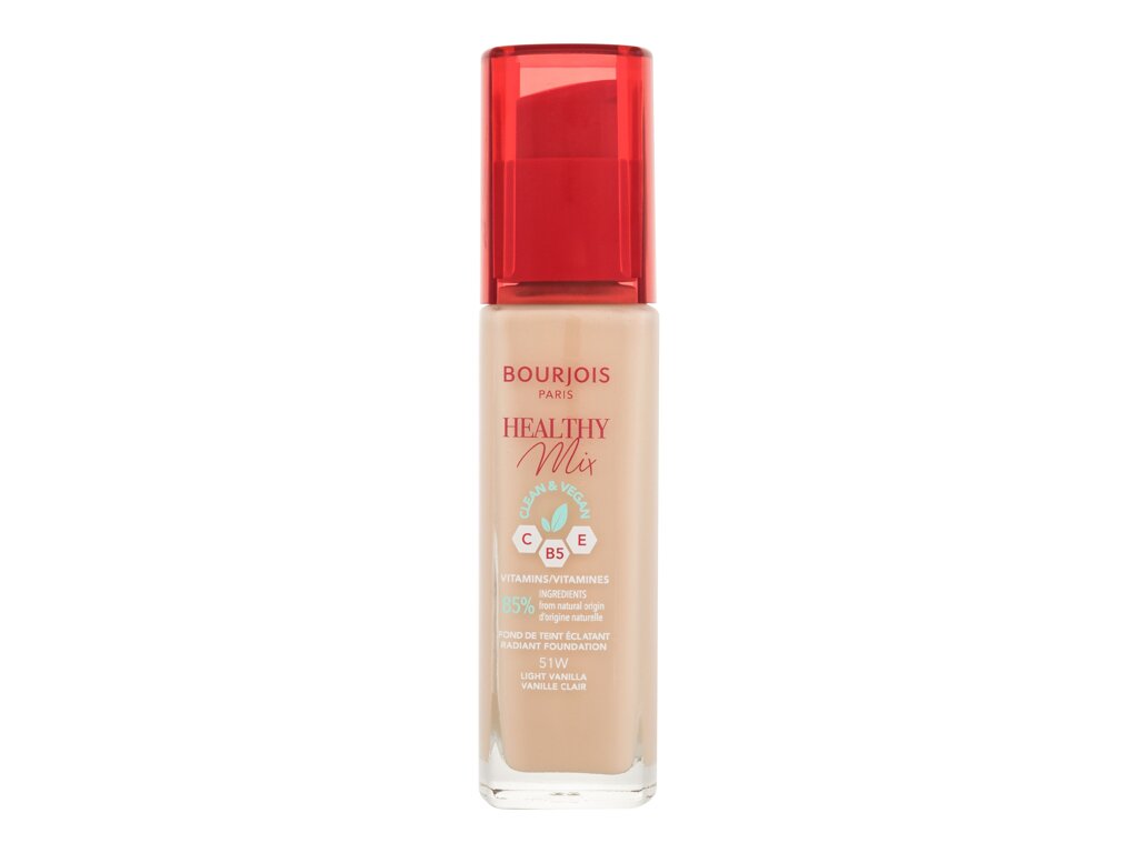BOURJOIS Paris Healthy Mix Clean & Vegan Radiant Foundation 30ml makiažo pagrindas