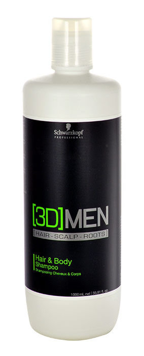Schwarzkopf  3DMEN Hair & Body 1000ml šampūnas