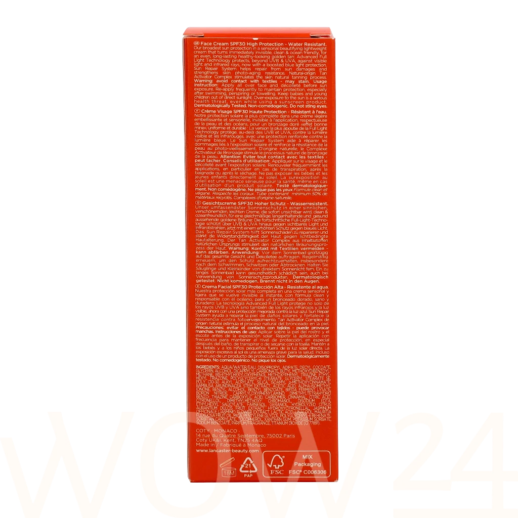 Lancaster Lancaster Sun Beauty Velvet Touch Cream SPF30 50 ml veido apsauga