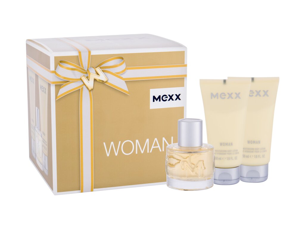 Mexx Woman 40ml Edt 40ml + 2x50ml body lotion Kvepalai Moterims EDT Rinkinys (Pažeista pakuotė)