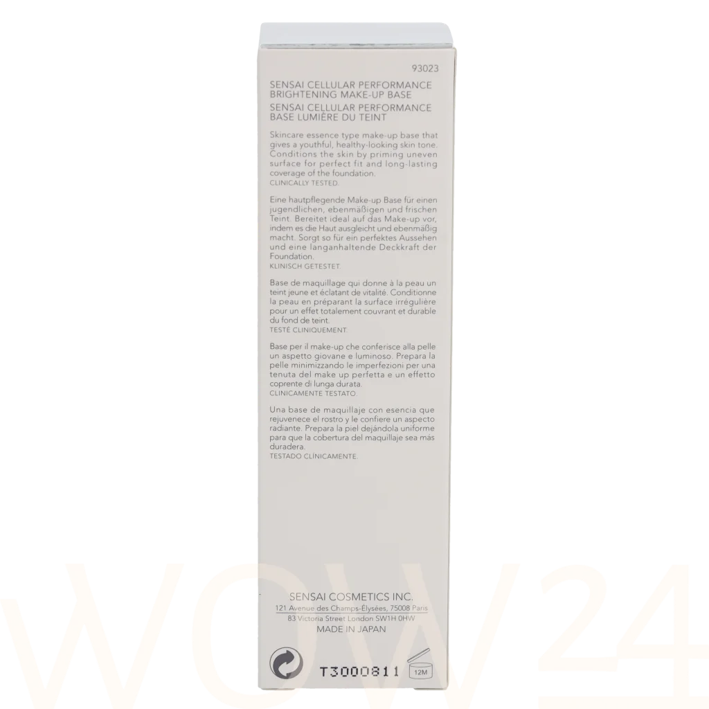 Sensai Sensai Cp Brightening Make-Up Base SPF15 30 ml veido kosmetika