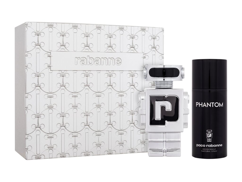 Rabanne Phantom Eau De Toilette 100 ml Edt 100 ml + Deodorant 150 ml Damaged box Set