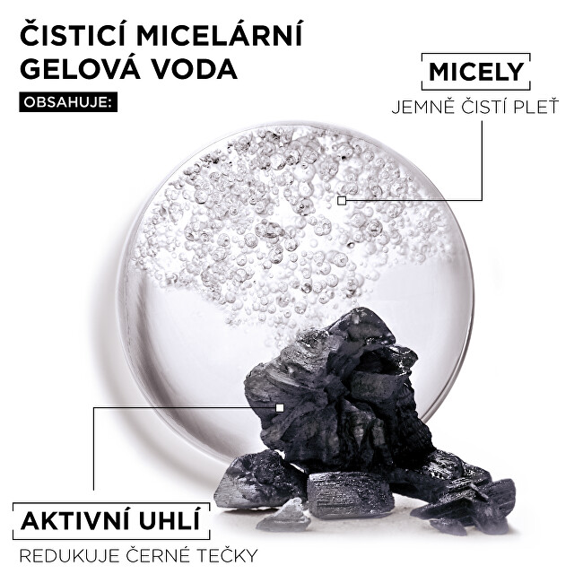 Garnier Pure Active micellar water with active carbon (Micellar Purifying Jelly Water) 400ml makiažo valiklis