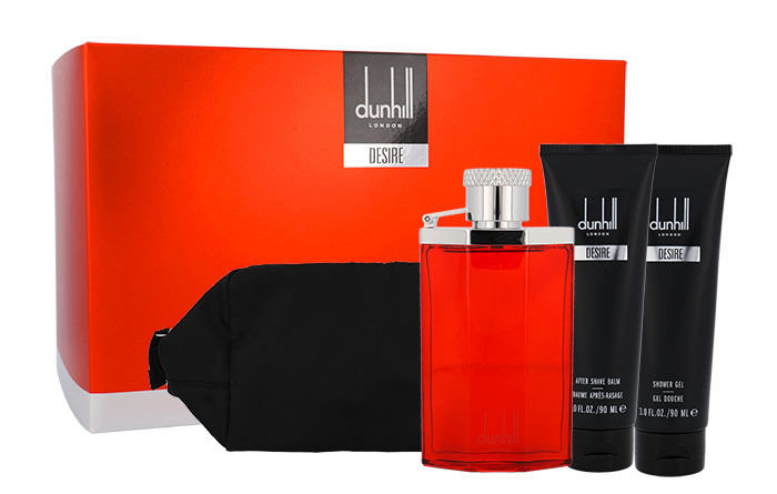 Dunhill Desire 100ml Edt 100 ml + Shower gel 90 ml + Aftershave balm 90 ml + Cosmetic bag Kvepalai Vyrams EDT Rinkinys