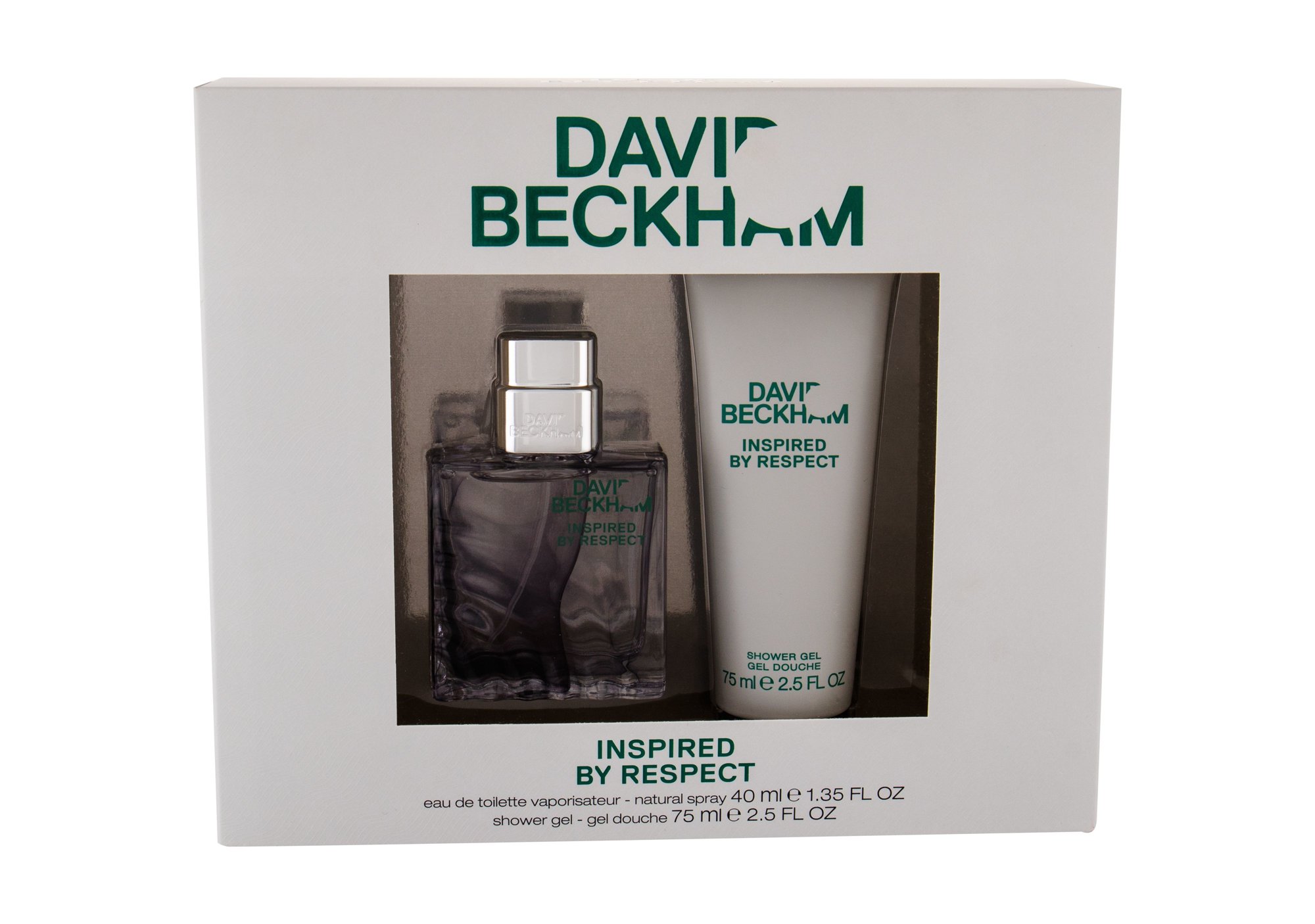 David Beckham Inspired by Respect 40ml Edt 40 ml + Shower Gel 75 ml Kvepalai Vyrams EDT Rinkinys